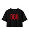 666 Red Crop T-Shirt OversizeHeavy Craft