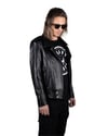 REBEL Men Black Bike Leather jacket