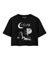 THE CURE Cat and Moon Crop T-Shirt OversizeHeavy Craft