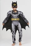 1.KALİTE 3 PARÇALI PELERİN VE MASKELİ, KASLI GÖRÜNÜMLÜ BATMAN ERKEK ÇOCUK KOSTÜMÜ