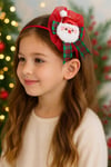 %100 EL YAPIMI NOEL BABA FİGÜRLÜ YILBAŞI KIZ ÇOCUK TACI- KUTULU