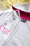 KAPŞONLU PEMBE STAR SNOW SWEAT