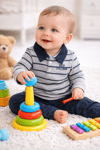 LOSAN BABY MARKA  POLO YAKA TİŞÖRT&BELDEN AYARLANABİLİR PANTOLON ERKEK ÇOCUK TAKIM