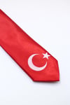 SATEN KUMAŞ ÜSTÜNE TÜRK BAYRAK BASKILI  BOYUNDAN LASTİKLİ ÇOCUK KRAVAT-ÖZEL KUTULU
