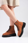 Alex Taba Renk Postal Bot-Kalın Topuk-Mio Gusto-01434TAS