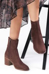 Amory Kahverengi Kalın Topuklu Bot-Thick Heels-Mio Gusto-01574BRS
