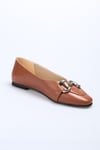Aretha Taba Renk Küt Burun Babet-Flats-Mio Gusto-02215TAC