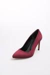 Basic Bordo Stiletto-Yüksek Topuklu-Mio Gusto-09033WRS