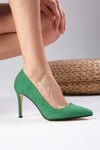 Basic Çimen Yeşili Renk Stiletto-Yüksek Topuklu-Mio Gusto-09033GRN