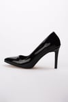 Basic Siyah Rugan Stiletto-Stiletto-Mio Gusto-09033BLR
