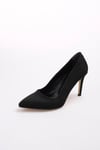 Basic Siyah Süet Stiletto-Yüksek Topuklu-Mio Gusto-09033BLS