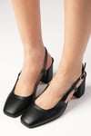 Belinda Siyah Renk Topuklu Ayakkabı-High Heels-Mio Gusto-02266BLC
