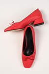 Bellamy Kırmızı Renk Kısa Topuklu Ayakkabı-Low Heels-Mio Gusto-01479REC