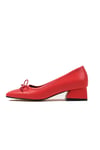 Bellamy Kırmızı Renk Kısa Topuklu Ayakkabı-Low Heels-Mio Gusto-01479REC