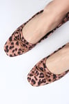 Bellamy Leopar Desenli Kısa Topuklu Ayakkabı-Kısa Topuklu-Mio Gusto-01479LEK