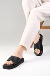 Bess Hakiki Deri Siyah Terlik-TERLİK-Mio Gusto-08078BLC