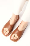 Bess Hakiki Deri Taba Terlik-TERLİK-Mio Gusto-08078TAC