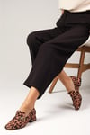 Blanche Leopar Desenli Kısa Topuklu Ayakkabı-Low Heels-Mio Gusto-01486LEK