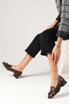 Brenda Kahverengi Kısa Topuklu Ayakkabı-Low Heels-Mio Gusto-01518BRC