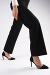 Brien Gri Renk Süet Stiletto-Yüksek Topuklu-Mio Gusto-02024GRS