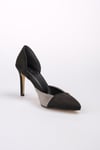 Brien Gri Süet Stiletto-Yüksek Topuklu-Mio Gusto-02024GRS