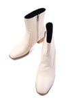 Callie Bej Renk Küt Burunlu Bot-Thick Heels-Mio Gusto-01491BEC