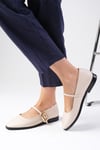 Camille Bej Renk Babet Ayakkabı-Flats-Mio Gusto-02337BEC