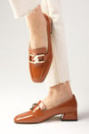 Carolyn Taba Renk Rugan Kısa Topuklu Ayakkabı-Low Heels-Mio Gusto-01481TAR