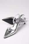 Clarice Gümüş Renk Topuklu Ayakkabı-High Heels-Mio Gusto-01435SIK
