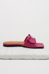 Hakiki Deri Fuşya Terlik-Slippers-Mio Gusto-09052FUC