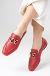 Dakota Hakiki Deri Kırmızı Renk Loafer-Casual-Mio Gusto-01529REC