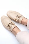 Dakota Hakiki Deri Ten Rengi Loafer-DÜZ AYAKKABI-Mio Gusto-01529NUC