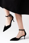 Dina Siyah Renk Topuklu Ayakkabı-High Heels-Mio Gusto-01444BLK