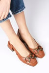 Dita Taba Renk Kısa Topuklu Ayakkabı-Low Heels-Mio Gusto-01461TAC