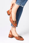 Dita Taba Renk Kısa Topuklu Ayakkabı-Low Heels-Mio Gusto-01461TAC
