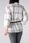 Ekru Renk Cepli Ceket-GİYİM-Mio Gusto-G0036BEK