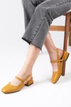 Ella Hardal Renk Kısa Topuklu Ayakkabı-Low Heels-Mio Gusto-01459MSC