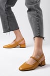 Ella Hardal Renk Kısa Topuklu Ayakkabı-Low Heels-Mio Gusto-01459MSC