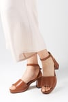 Ellen Taba Renk Platformlu Sandalet-SANDALET-Mio Gusto-02230TAC