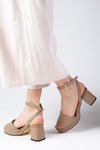 Ellen Vizon Renk Platformlu Sandalet-SANDALET-Mio Gusto-02230MIC