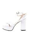 Ellis Beyaz Renk Platformlu Sandalet-SANDALET-Mio Gusto-02237WHC