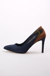 Elvira Dark Blue-High Heels-Mio Gusto-02190DBS