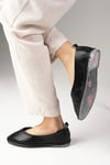 Emily Siyah Renk Oval Burunlu Babet-BABET-Mio Gusto-05839BLC