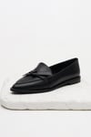 Ezra Siyah Fiyonklu Loafer Ayakkabı-Casual-Mio Gusto-01389BLC