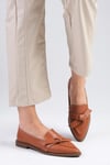 Ezra Taba Fiyonklu Loafer Ayakkabı-DÜZ AYAKKABI-Mio Gusto-01389TAC