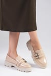 Gaby Kalın Tabanlı Oxford Ayakkabı-Casual-Mio Gusto-01509NUR