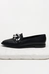 Gianna Siyah Zincirli Loafer-Casual-Mio Gusto-01384BLC