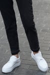 Irma Beyaz Çapraz Cırtlı Sneaker-SPOR-Mio Gusto-05011WHC