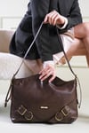 Kahverengi Kemer Detaylı Omuz Çantası-Bags-Mio Gusto-C0076BRC