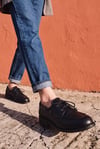 Kahverengi Rugan Kalın Tabanlı Loafer 4,5 cm | Mio Gusto